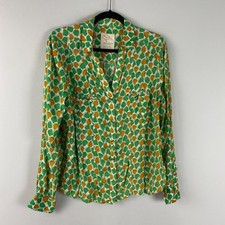 Anthropologie 11 of 52 Conversations Pear Colloquial Button-Down Shirt Size 10 picture