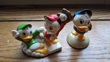 Vintage Disney Featuring Huey Dewey and Louie Baseball Salt and Pepper Set Rare picture