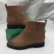 David Tate Damila Boots Brown, Nubuck Ankle Block Heel Booties Women's Size 10 W picture