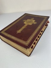 Rare Antique 1920 Missale Romanum Altar Missal Latin Mass Benziger Bros. Leather picture