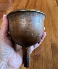 Antique Hand-Turned Wooden Funnel Primitive Early Woodware Folk Art 5” picture
