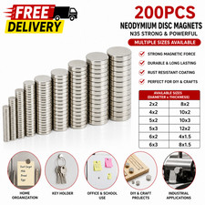 200PCS N35 Strong Neodymium Magnets Round Disc NdFeB Permanent Rare Earth Magnet picture