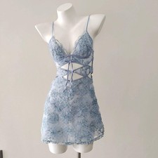 Pajamas for Women 2025 New Sexy Pure Lust with Breast Pads, Suspenders, Mesh Nig picture