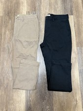 Men’s Cotton Chino Pants, Size 33x30, Lot Of 2, New, Khaki Pants, Straight Fit picture