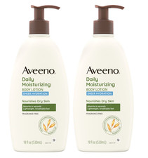 Aveeno Daily Moisturizing Body Lotion 18 fl oz – Oat Formula for Dry Skin – 2‑Pk picture