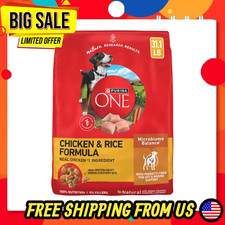 Purina One Dry Dog Food for Adult Dogs High Protein, Real Chicken & Rice, 31.1lb picture
