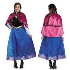 Cosplay Frozen 2 Princess Anna Dress Halloween Carnival Suit Women Girls Costume picture