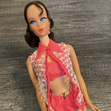 Vintage 1115 Nape Curl Talking Barbie Doll - Mute Brunette Hair w Outfit picture