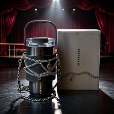 New Starbucks China 2026 Punk Ballet Style 21oz Dual-Sip Tumbler Cup With Chain picture