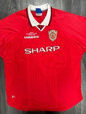 Original Umbro Manchester United 1999 Champions League Home Shirt Mens XXL 2XL picture
