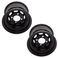 Pack 2 10x7 4/4 Rim Wheel Golf Cart Go Kart Riding Mower Garden 10 x 7 Rim 4 lug picture