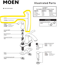 Moen 179781BN Lift Rod Kit for Lavatory Faucet 6172BN - Brushed Nickel Finish picture