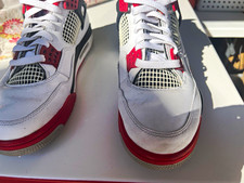 Nike Air Jordan 4 Retro OG Fire Red Mid Top Men’s 10.5 White/Red DC7770-160 picture