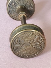 PR13 Antique 1886 Bradford Bronze Vernacular Oriental Door Knob Victorian picture