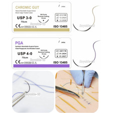 Absorbable Dental Oral CHROMIC GUT 3/0 PGA 4/0 Natural picture