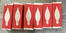 6 LUXOR Vintage CLEAR 6” Candle Opera C11 CHANDELIER LIGHT BULB 40w   NOS LXC11 picture