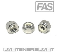 (50) 5/16-18 Stainless Steel Nylon Insert Lock Nuts Locking Hex Nuts 5/16-18 picture