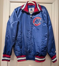 Vintage Starter Jacket Chicago Cubs Men's Large Satin picture
