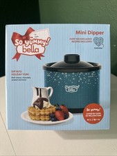 Bella So Yummy Mini Dipper Melt Cheese Chocolate Small Appliance teal picture