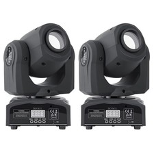 2 PCS 25W LED Moving Head DJ Lights - 8 Gobos, 8 Colors, 9/11 Channels, DMX 512, picture