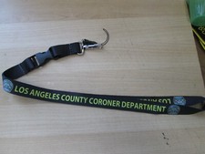 LOS ANGELES COUNTY CORONER MEDICAL EXAMINER DEATH MORGUE LANYARD KEY ID HOLDER  picture