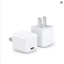 2pcs USB C Wall Charger 20W Fast Block Type C Charging Cube Brick Box For iPhone picture