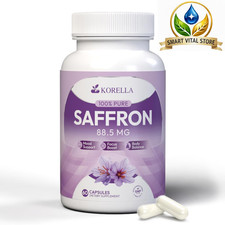 Korella Saffron Capsules 88.5mg Supplement 60ct Non-GMO Herbal Support picture