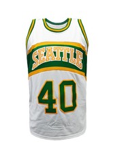 Shawn Kemp Basketball Jersey White/Black/Red ALL SIZES picture