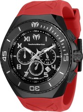 Technomarine Ocean Manta Men's 48mm Burgundy & Gunmetal Chrono Watch TM-220000 picture