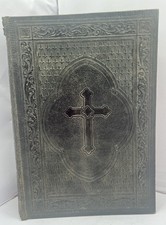 Antique German Luther Bible Die Heilige Schrift Illustrated Leather Family Bible picture