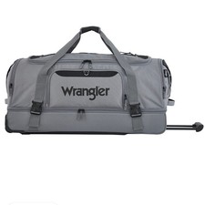 Wrangler Jumbo 36-inch Drop-Bottom Rolling Duffel with Telescopic Handle Gray picture