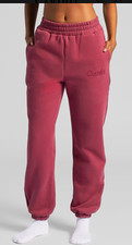 Comfrt Minimalist Sweatpants Women’s Medium Berry Pink Oversized Fleece Joggers picture