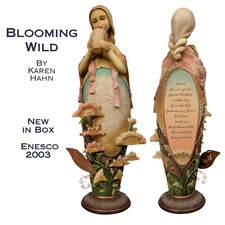 Enesco Blooming Wild Dawn Figurine Karen Hahn 2003 Floral Woman Statue NEW picture