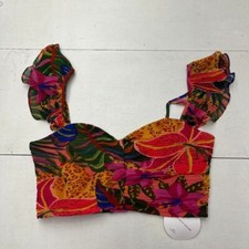 Shein Multicolored Off The Shoulder Cropped Tank Women's Size Large NEW picture