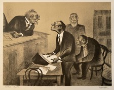 William Gropper American WPA Artist  Social Realist Lithograph Signed Listed picture