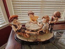 Giuseppe Armani Capodimonte “The Cheat” Sculpture Playing Boys Ltd Edition Italy picture