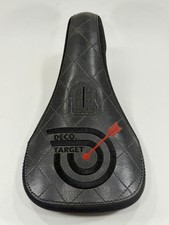 Deco BMX Target Slim Pivotal Seat Flatland Jackpot Embroider Bullseye Black Red picture