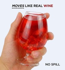 Fake Spill Wine Glass – Real Liquid Prank Cup – Funny Novelty Gag for Parties picture