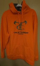 Nice True Timber Camo Polyester Hoodie Size XL Orange Hunter Outdoors Spellout  picture
