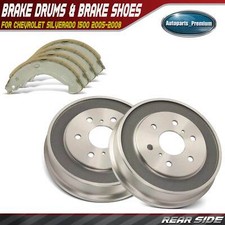Rear Brake Drum + Ceramic Brake Shoe for Chevrolet Silverado 1500 2005-2008 GMC picture