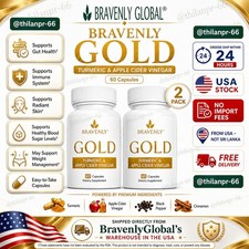 2 bottles Bravenly Gold 120 Capsules TOTAL - NEW IN BOX/SEALED EXP: 2028 🔥🔥 picture