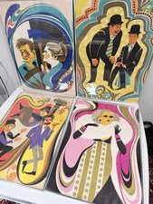 Lot of 4 Vintage Original 1968 Elaine Hanelock Posters Royal Screen Craft Inc. picture