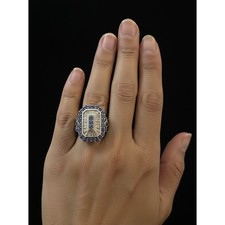 JTV SJD Sterling Silver Blue Tanzanite CZ Ring Size 5 picture