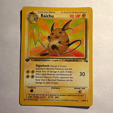 Wizards of the Coast Raichu 29/62 Fossil Regular Rare EN 1999 90 HP Unlimited picture