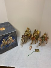 Vintage RARE 1992 Fontanini Three Kings On Animals Nativity Figurines Italy picture