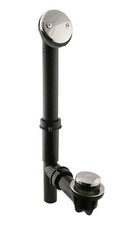Westbrass 593144-05 Black 1-1/2 Tubular TipToe Bath WasteDrain Kit Polish Nickel picture