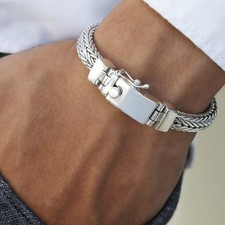 6/8mm Impressive High-Quality 925 Sterling Silver Men's bracelets picture