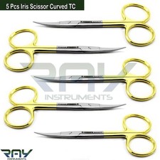 5 Pcs New German Iris Scissors TC 4.5