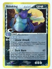 Pokemon Nidoking EX Dragon Frontiers #6/101 2006 Delta Species Holo Rare DAMAGED picture