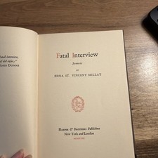 Fatal Interview by Edna St Vincent Millay 1931 1st Ed 10 Th Printing picture